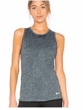 Nike Dri-FIT Heathered Blue Gray Tank